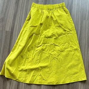 Eileen Fisher Bright Yellow A-Line Skirt